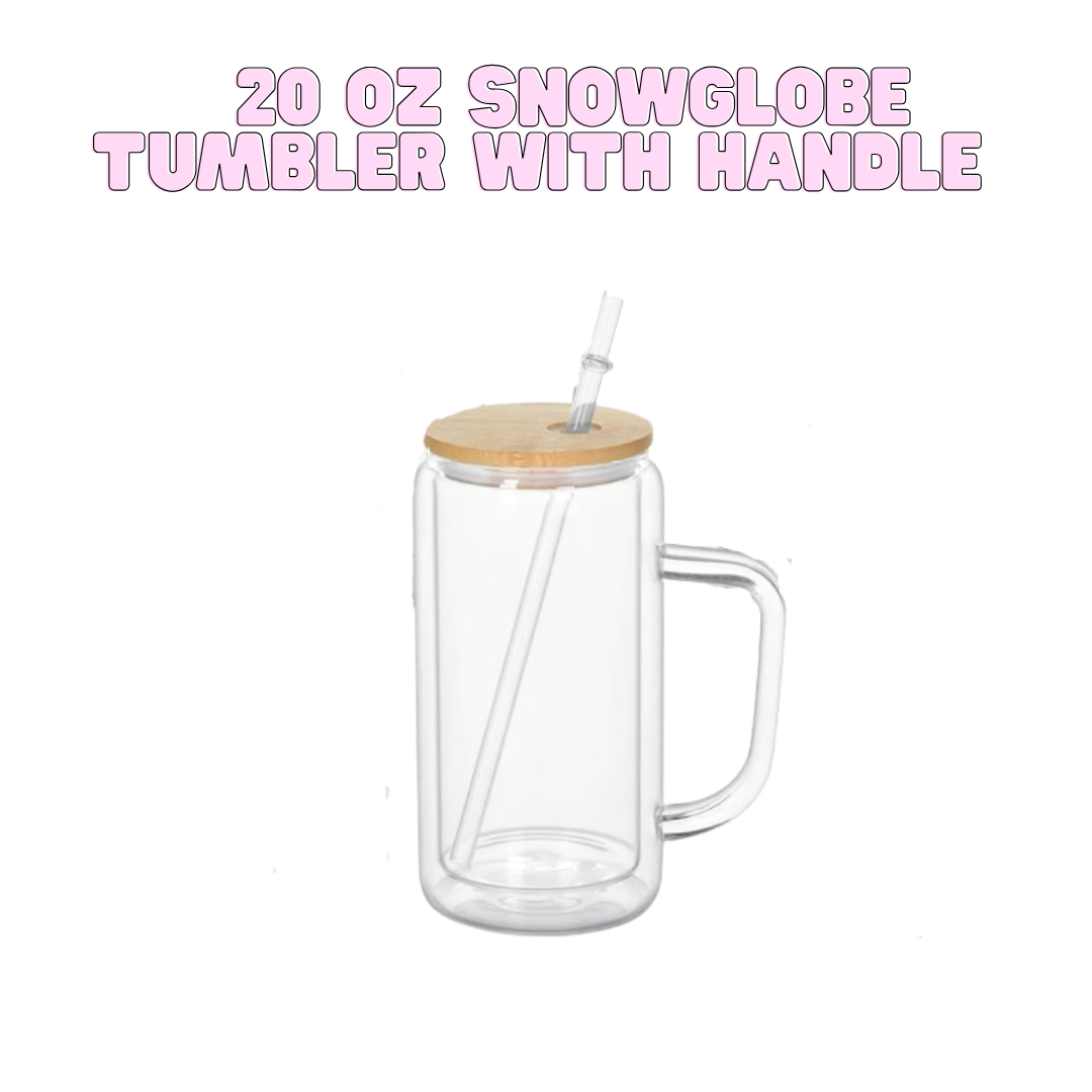 20oz Snowglobe Tumbler with Handle