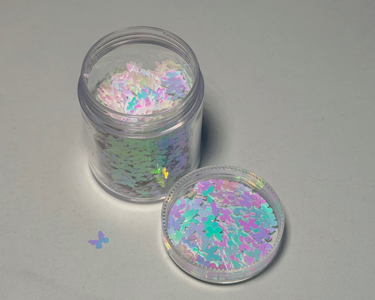 Iridescent White Butterflies