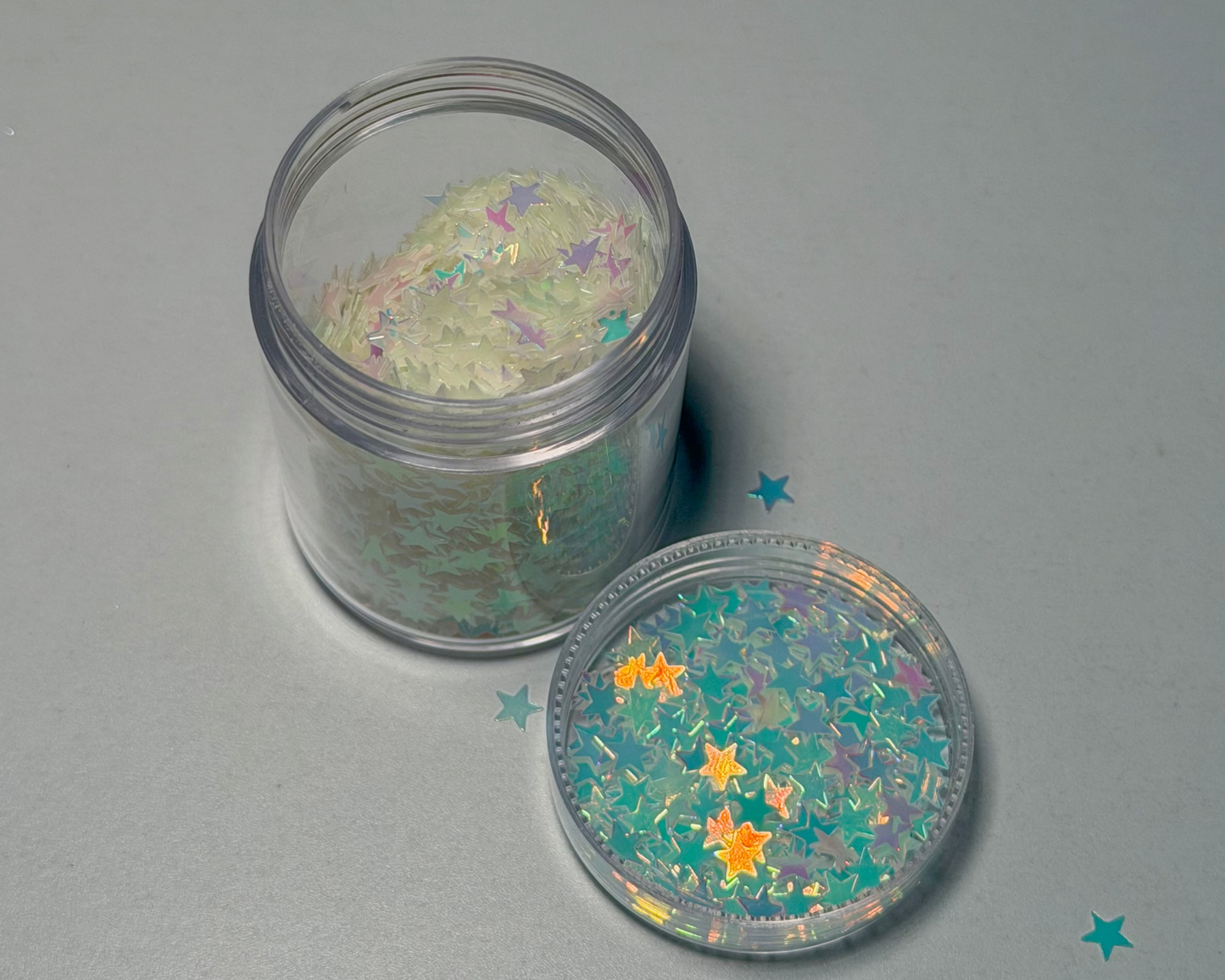 Iridescent White Stars