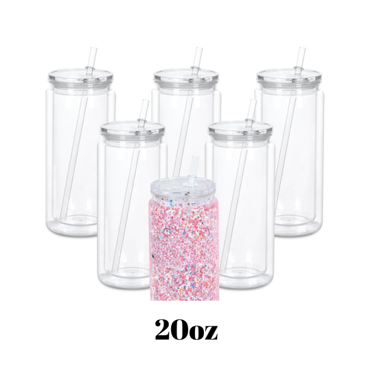 16oz & 20oz Acrylic Snowglobe Tumbler