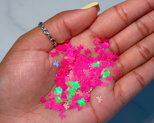 Iridescent Pink Bows